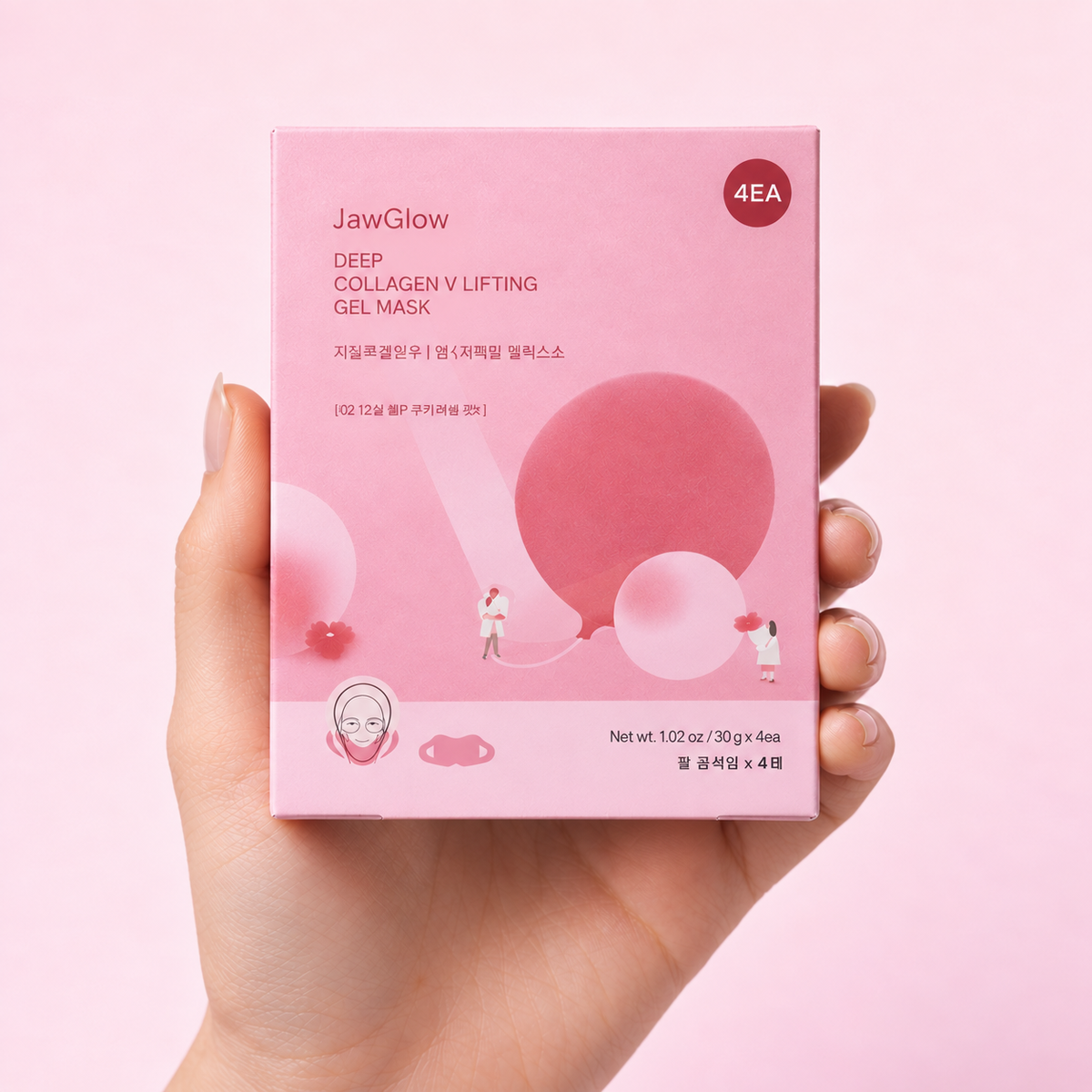 Jawglow collagen mask